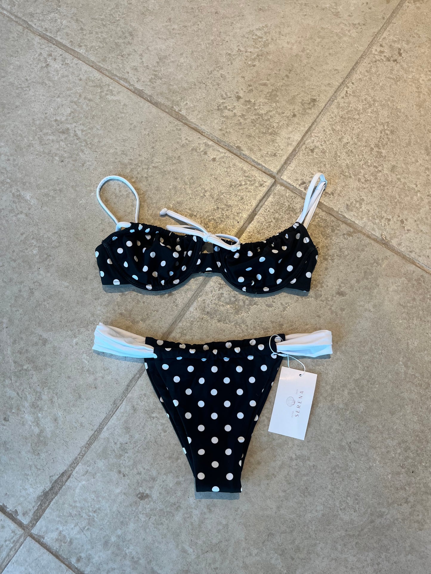 Black polka dot