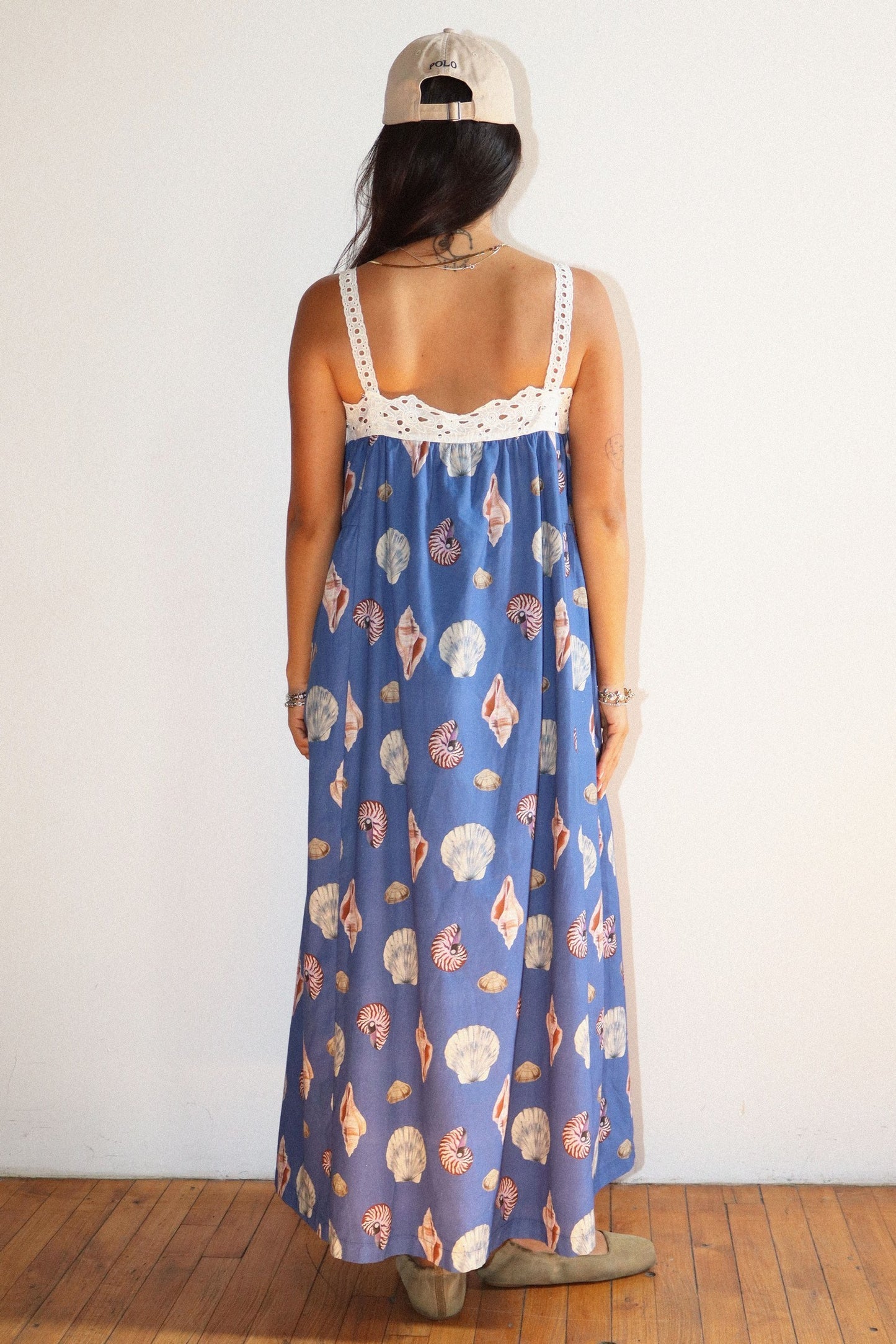 Blue Seashell print dress