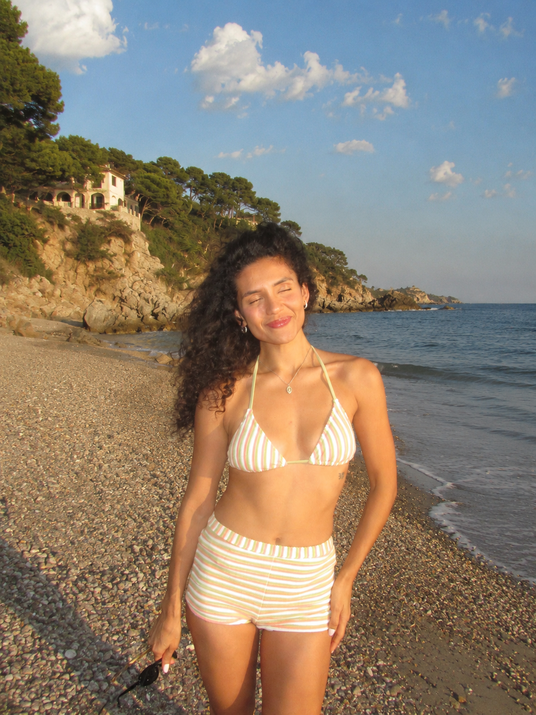 Terry set bikini & shorts