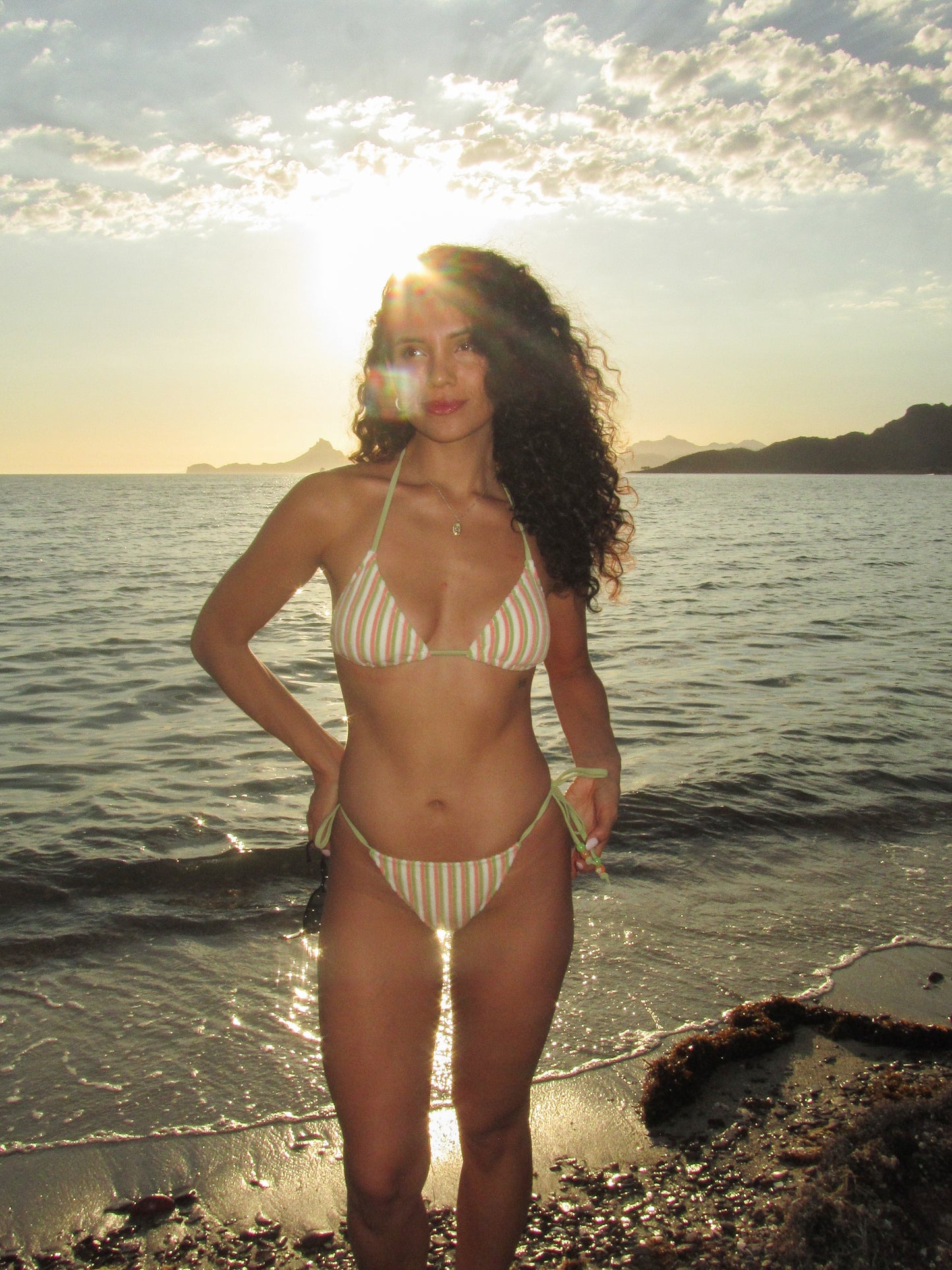 Terry set bikini & shorts