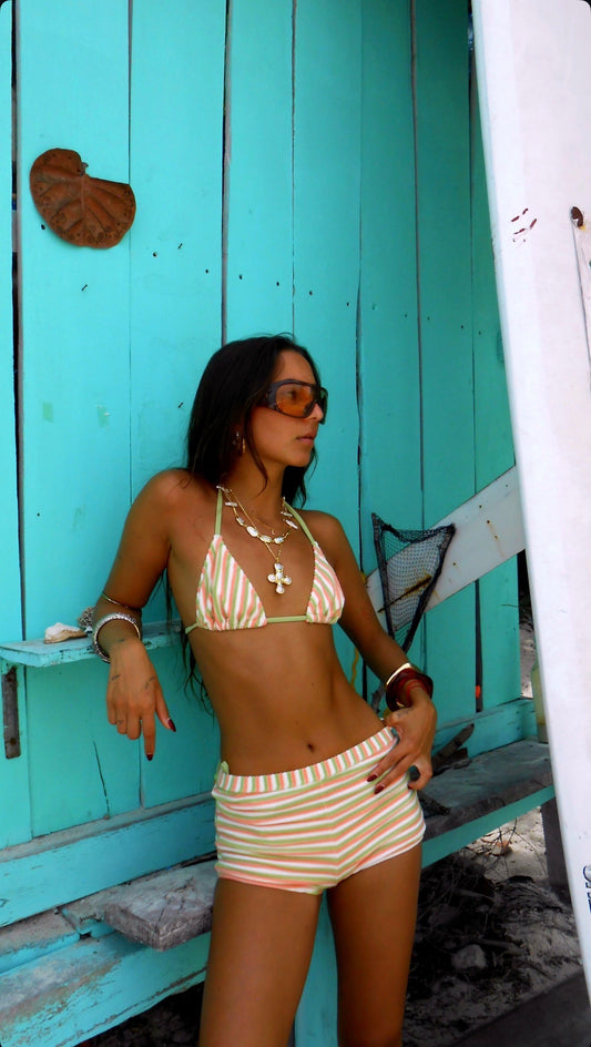 Terry set bikini & shorts
