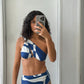 High waisted blue
