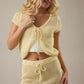 Yellow crochet set