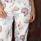 Seashell print Wide leg pants