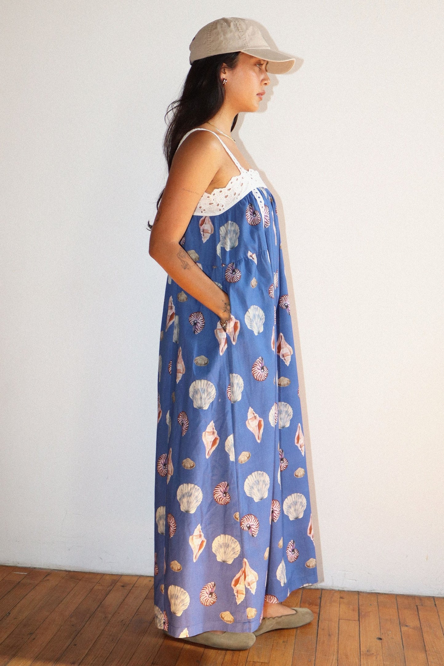 Blue Seashell print dress