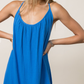 Blue Criss Cross Maxi Dress