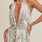 Leaf print dress